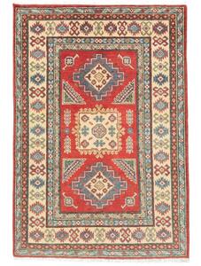 Tappeto Kazak Geometrico Rosso Avorio 103x150 Cm