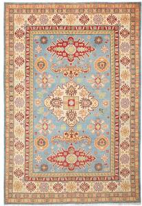 Tappeto Kazak Washed Stilizzato Celeste Avorio 164x243 Cm
