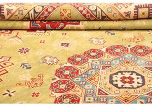 Tappeto Kazak Washed Stilizzato Verde Rosso 308x422 Cm