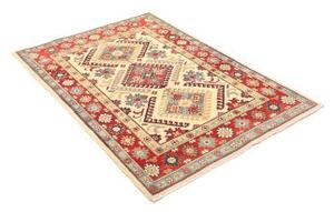 Tappeto Kazak Stilizzato Avorio Rosso Mattone 101x152 Cm