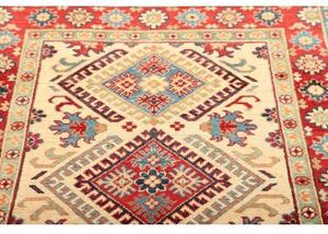 Tappeto Kazak Stilizzato Avorio Rosso Mattone 101x152 Cm