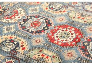 Tappeto Kazak Washed Stilizzato Azzurro Rosso 125x179 Cm