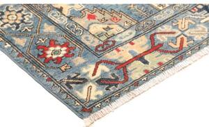 Tappeto Kazak Washed Stilizzato Azzurro Rosso 125x179 Cm