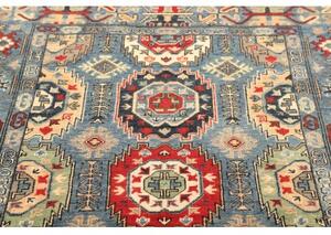 Tappeto Kazak Washed Stilizzato Azzurro Rosso 125x179 Cm