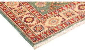 Tappeto Kazak Stilizzato Verde Salvia Rosso 105x150 Cm