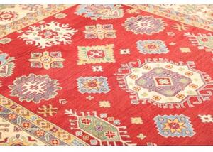 Tappeto Kazak Stilizzato Rosso Avorio 204x297 Cm