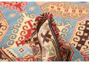 Tappeto Kazak Geometrico Azzurro Rosso 150x212 Cm