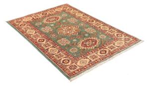 Tappeto Kazak Stilizzato Verde Salvia Rosso 105x150 Cm