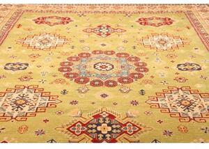 Tappeto Kazak Washed Stilizzato Verde Rosso 308x422 Cm