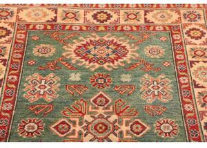 Tappeto Kazak Stilizzato Verde Salvia Rosso 105x150 Cm