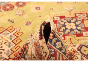 Tappeto Kazak Washed Stilizzato Verde Rosso 308x422 Cm