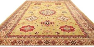 Tappeto Kazak Washed Stilizzato Verde Rosso 308x422 Cm