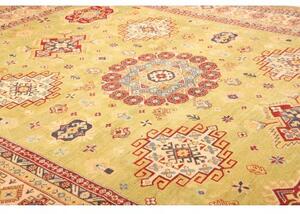 Tappeto Kazak Washed Stilizzato Verde Rosso 308x422 Cm