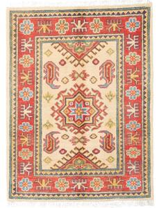 Tappeto Kazak Stilizzato Avorio Rosso 65x85 Cm