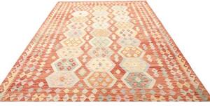 Tappeto Kilim Geometrico Mattone Beige 201x293 Cm