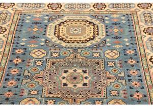 Tappeto Kazak Washed Stilizzato Blu Cielo Beige 123x173 Cm