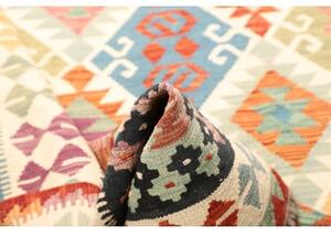 Tappeto Kilim Geometrico Multicolore Bianco Avorio 202x306 Cm