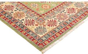 Tappeto Kazak Stilizzato Verde Rosso 148x205 Cm