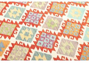 Tappeto Kilim Geometrico Arancione Beige 203x298 Cm
