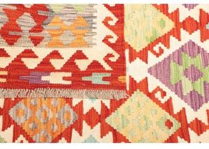 Tappeto Kilim Geometrico Arancione Beige 203x298 Cm