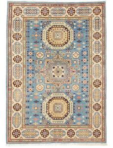 Tappeto Kazak Washed Stilizzato Blu Cielo Beige 123x173 Cm