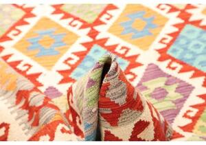 Tappeto Kilim Geometrico Arancione Beige 203x298 Cm