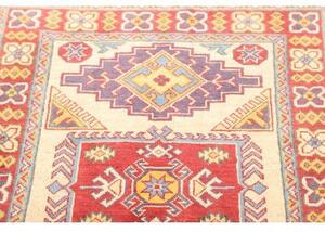 Tappeto Kazak Geometrico Avorio Rosso 84x120 Cm