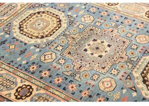 Tappeto Kazak Washed Stilizzato Blu Cielo Beige 123x173 Cm