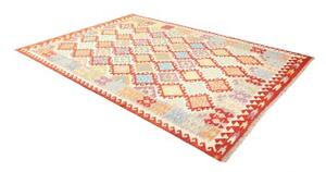 Tappeto Kilim Geometrico Arancione Beige 203x298 Cm