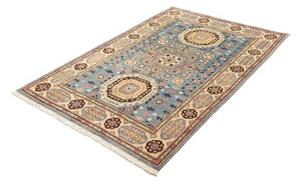 Tappeto Kazak Washed Stilizzato Blu Cielo Beige 123x173 Cm