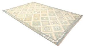 Tappeto Kilim Geometrico Azzurro Beige 200x291 Cm