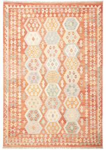 Tappeto Kilim Geometrico Mattone Beige 201x293 Cm