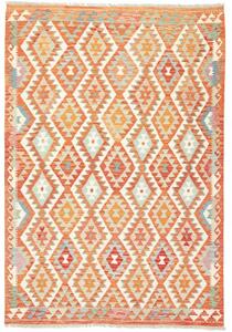 Tappeto Kilim Geometrico Arancione Avorio 173x249 Cm