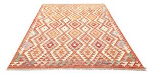 Tappeto Kilim Geometrico Arancione Avorio 173x249 Cm