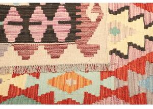Tappeto Kilim Geometrico Avorio Rosso 203x293 Cm