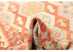 Tappeto Kilim Geometrico Mattone Beige 201x293 Cm
