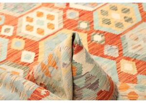 Tappeto Kilim Geometrico Arancione Multicolore 205x298 Cm