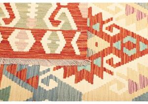 Tappeto Kilim Geometrico Arancione Beige 175x251 Cm