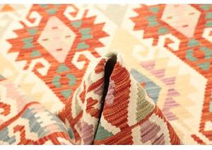 Tappeto Kilim Geometrico Arancione Beige 175x251 Cm