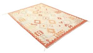 Tappeto Kilim Geometrico Azzurro Chiaro Arancione 150x205 Cm