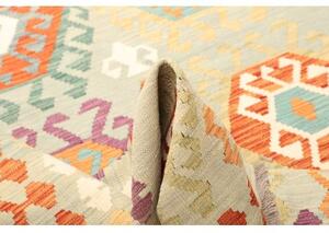 Tappeto Kilim Geometrico Verde Chiaro Multicolore 171x264 Cm