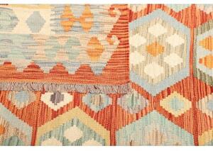 Tappeto Kilim Geometrico Arancione Multicolore 205x298 Cm