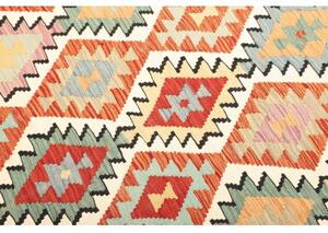 Tappeto Kilim Geometrico Arancione Multicolore 156x198 Cm