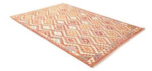 Tappeto Kilim Geometrico Arancione Avorio 173x249 Cm