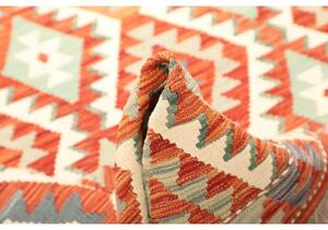 Tappeto Kilim Geometrico Arancione Avorio 173x249 Cm