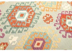 Tappeto Kilim Geometrico Verde Chiaro Multicolore 171x264 Cm