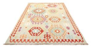 Tappeto Kilim Geometrico Verde Chiaro Multicolore 171x264 Cm