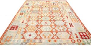 Tappeto Kilim Geometrico Arancione Multicolore 205x298 Cm