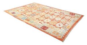 Tappeto Kilim Geometrico Arancione Multicolore 205x298 Cm