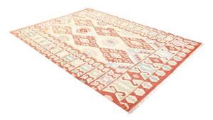Tappeto Kilim Geometrico Arancione Beige 175x251 Cm